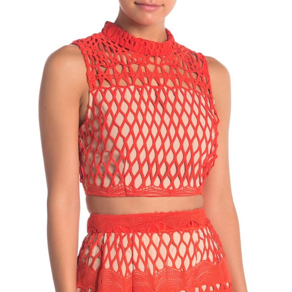 Endless Rose Tops - endless rose Crochet Lace Crop Top